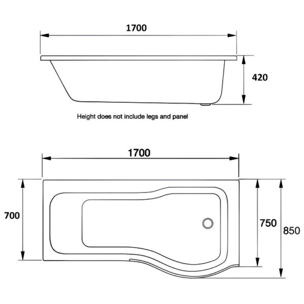 Matt Grey & Brushed Brass Full P Shaped Bathroom Suite - Image 12