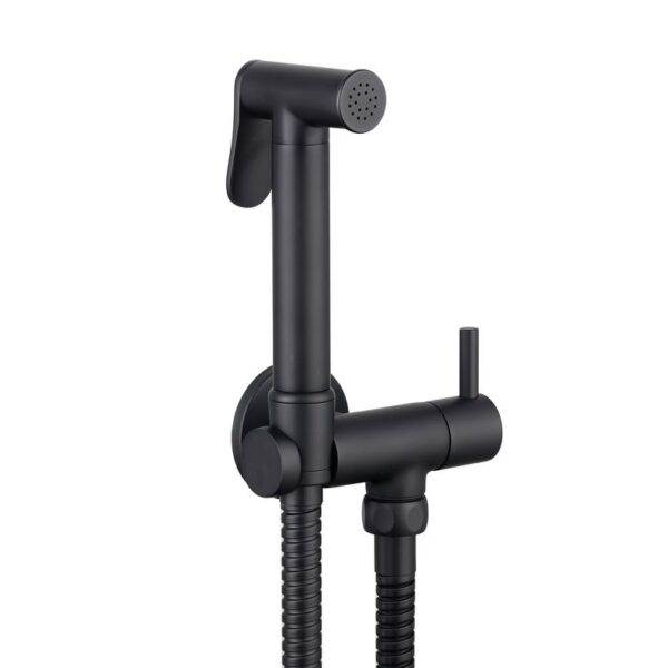 Highlife Matt Black Annan Douche With Round Isolator Valve