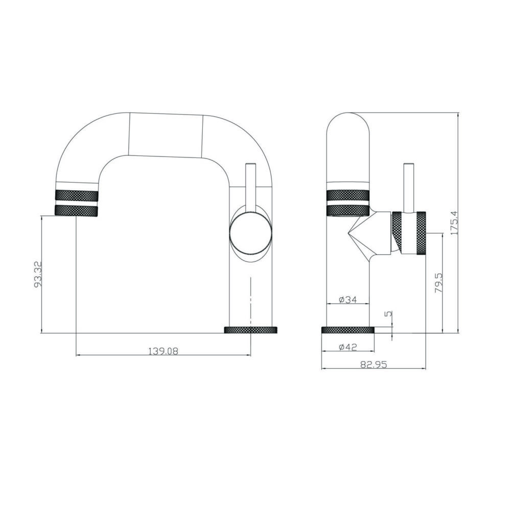 Sognare Core Mono Basin Mixer Tap – Brushed Brass - Image 4