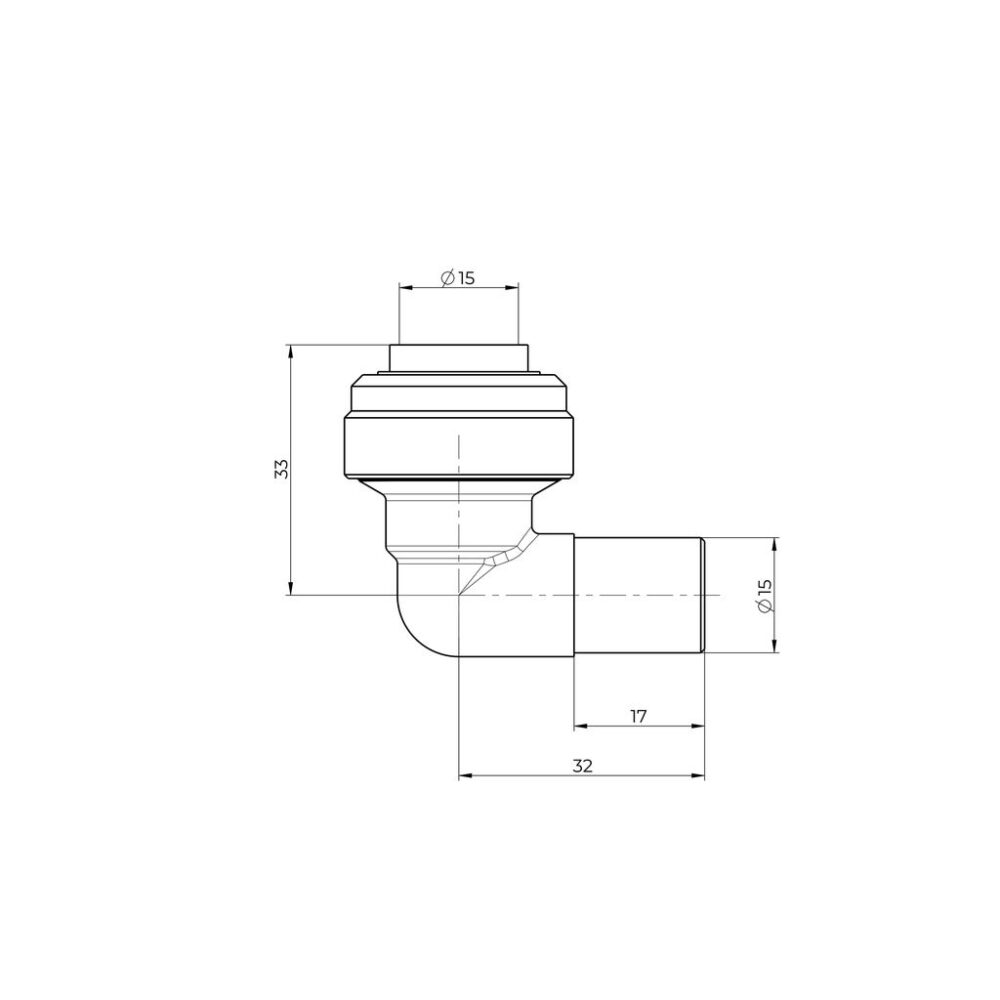 Ellsi Radiator Valve White Push Fit Stem Elbow 15 x 15mm Pair - Image 2