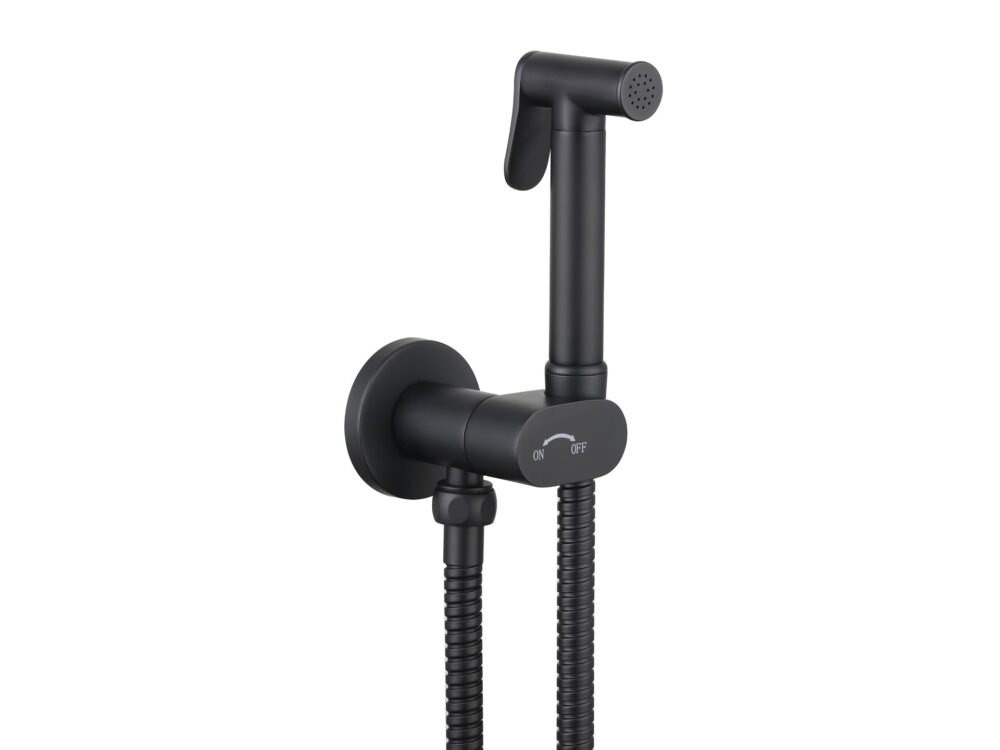 Highlife Conan Matt Black Douche With Integrated Isolator Valve - Image 2