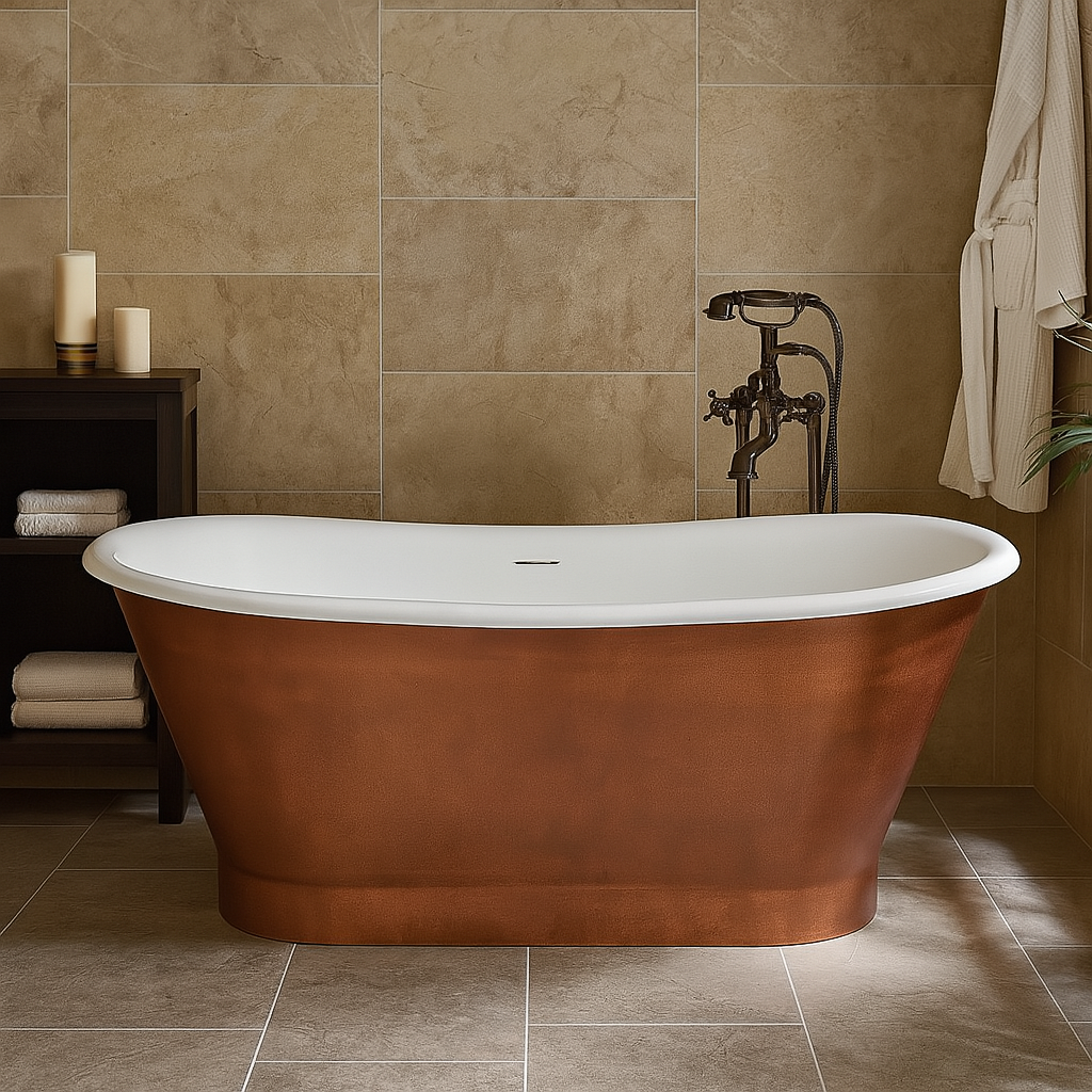 Ezra Copper 1690mm Free Standing Bath
