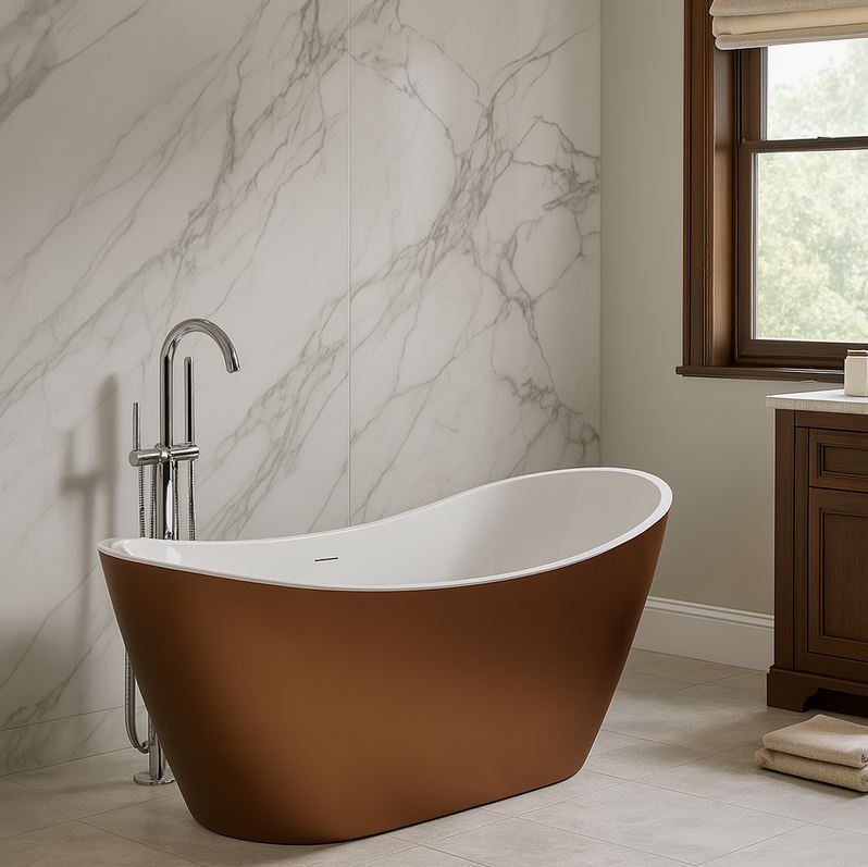 Matt Copper Girona 1700mm Free Standing Bath