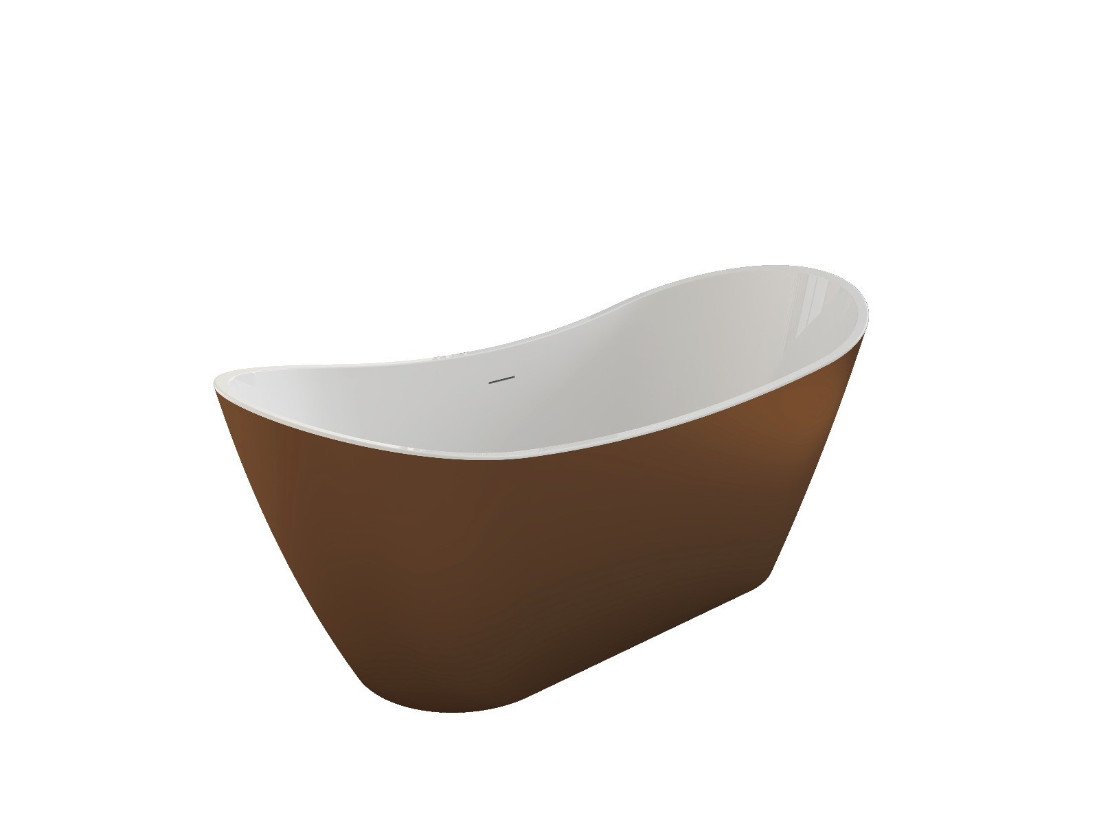 Matt Copper Girona 1700mm Free Standing Bath - Image 2