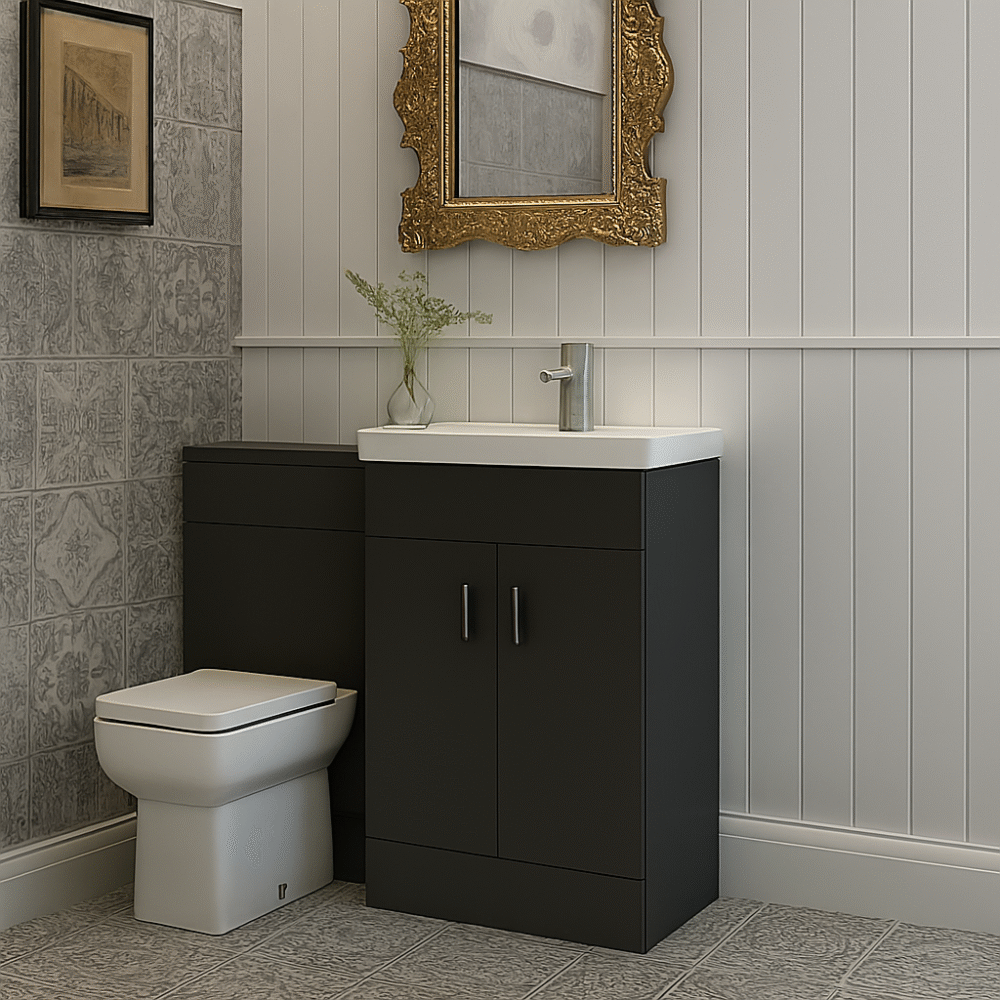 Niko Soft Black Slim WC Unit 500mm - Image 2