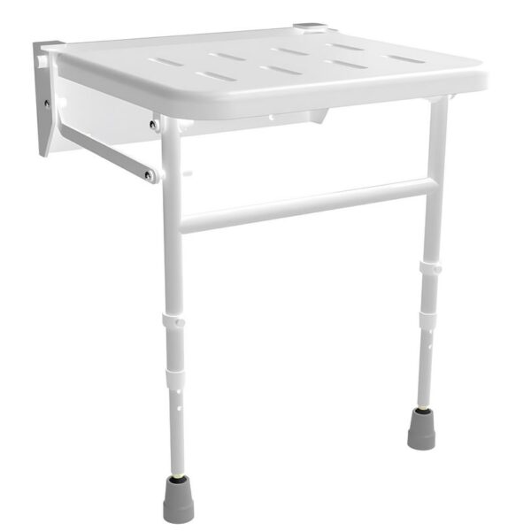 Fitzroy of London Folding Wall Mounted Shower Seat With Legs