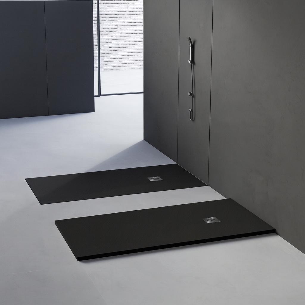 Ocean Slim Black Slate Shower Tray - Size Choices - Image 2